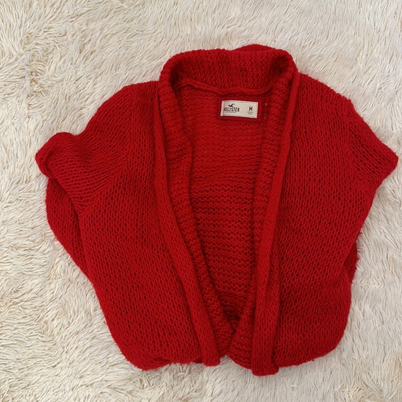 HOLLISTER RED CARDIGAN - Picture 3 of 4